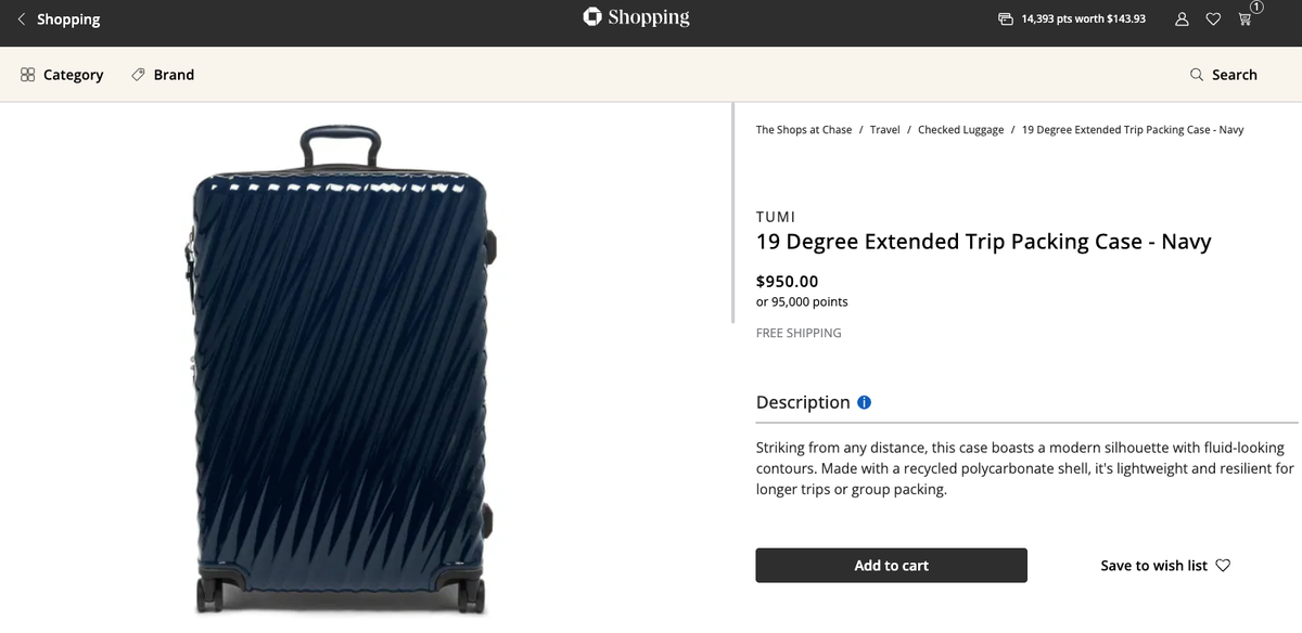 Tumi Shops at Chase